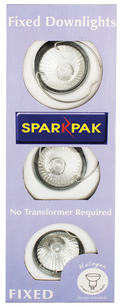 3 WAY DOWNLIGHTER PK WHITE