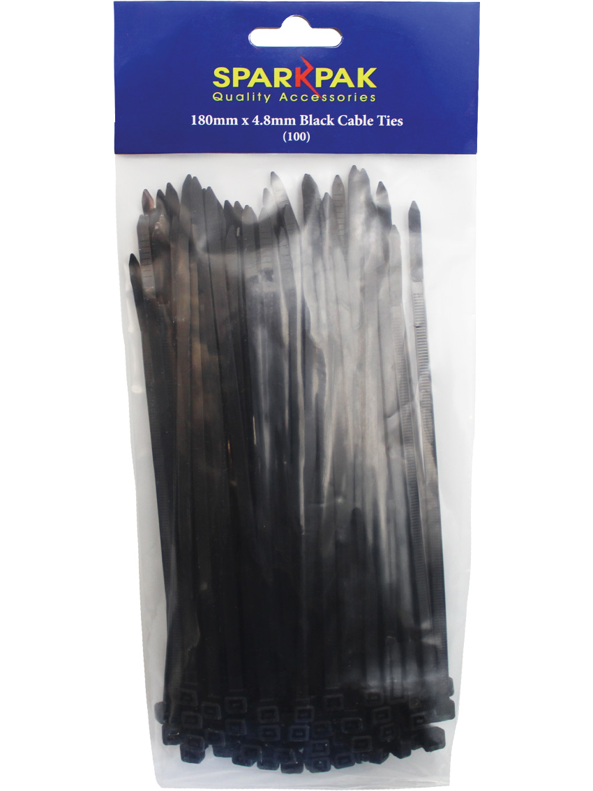 160mm x 4.8mm Cable Ties (100)