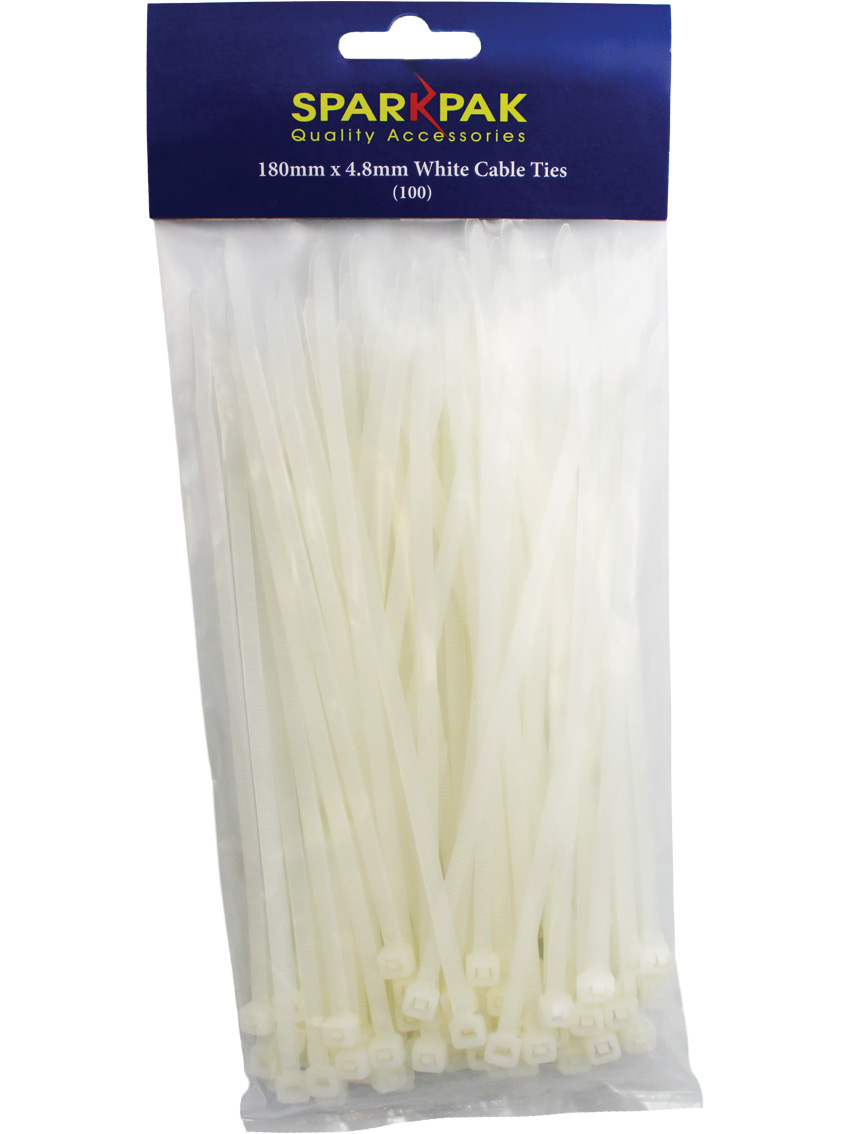 160mm x 4.8mm Cable Ties (100)