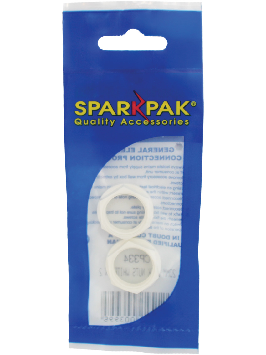 White Lock Nuts (2)