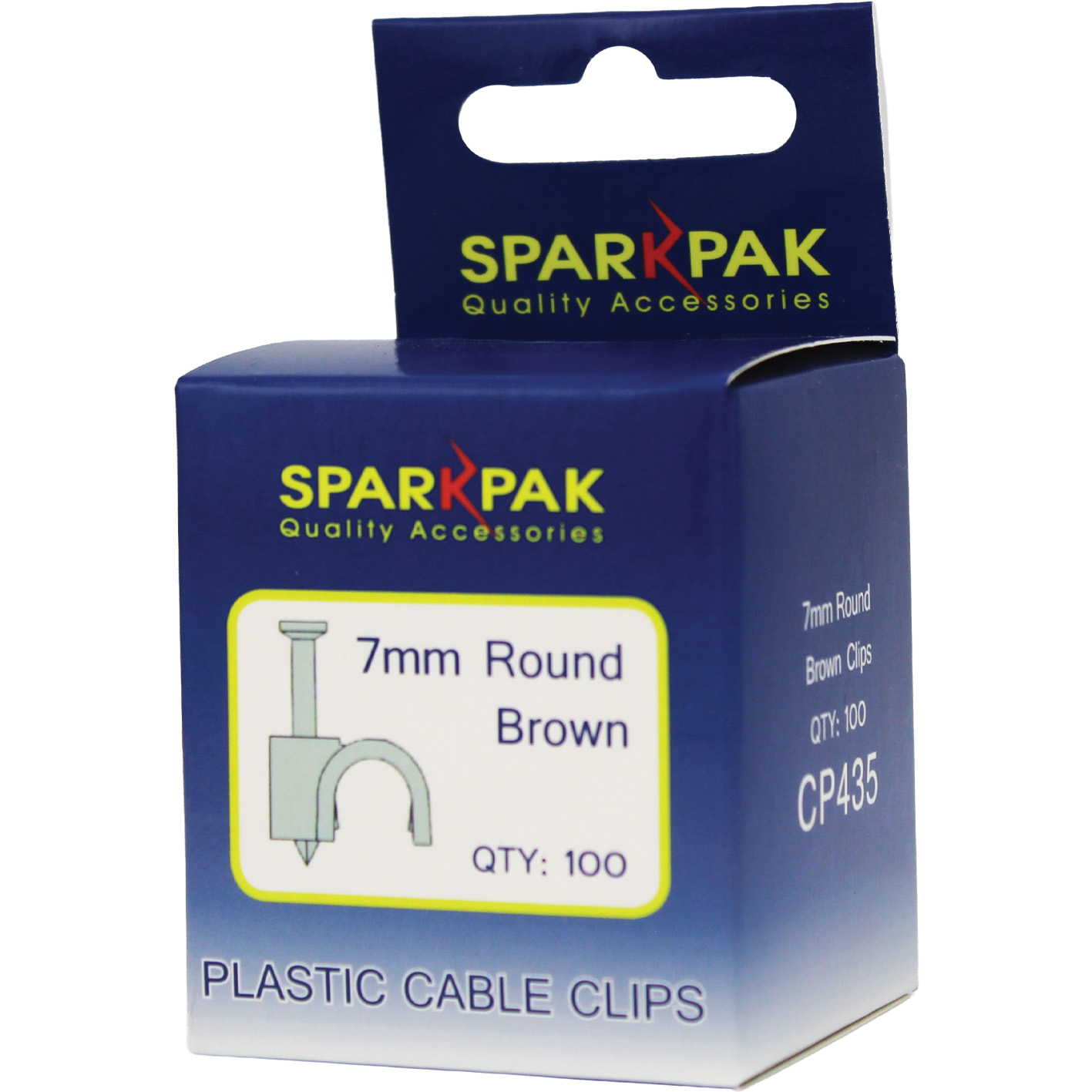 7mm Round Clips Brown (100)